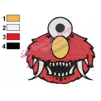 Elmo Evil Embroidery Design